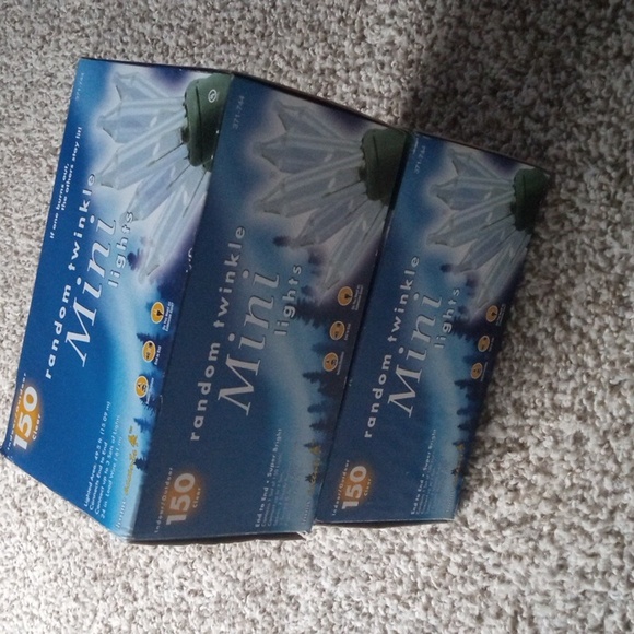 Home Accents Other - NIB Indoor outdoor 150 clear random twinkle mini lights set of two